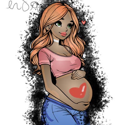 realistic pregnant girl
