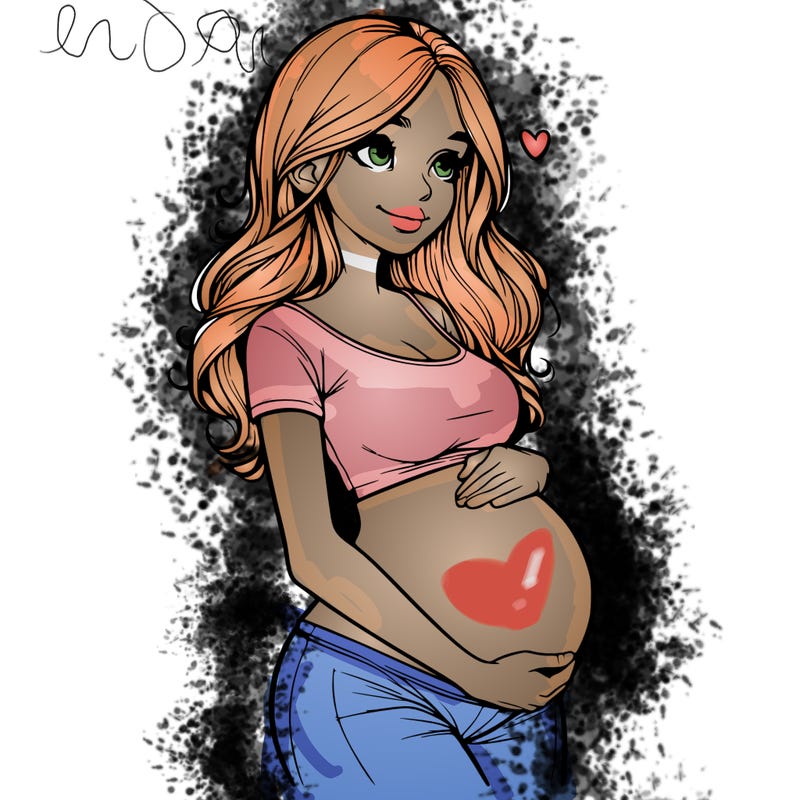 realistic pregnant girl