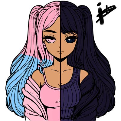 realistic girl split