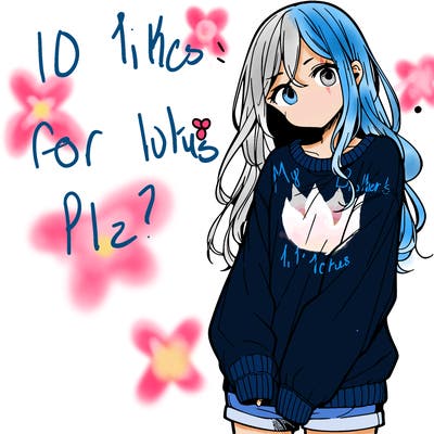 manga teen girl  in a sweater and baggy pants