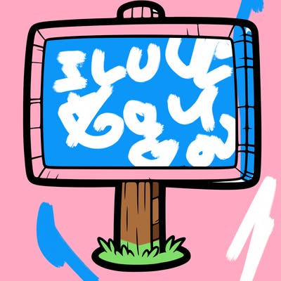 a blank sign