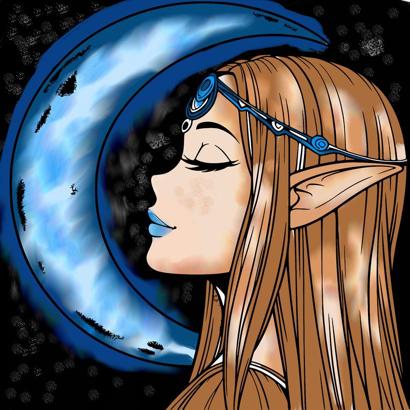 a realistic moon elf