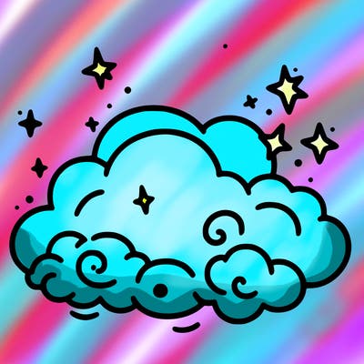 pink starry cloud sky