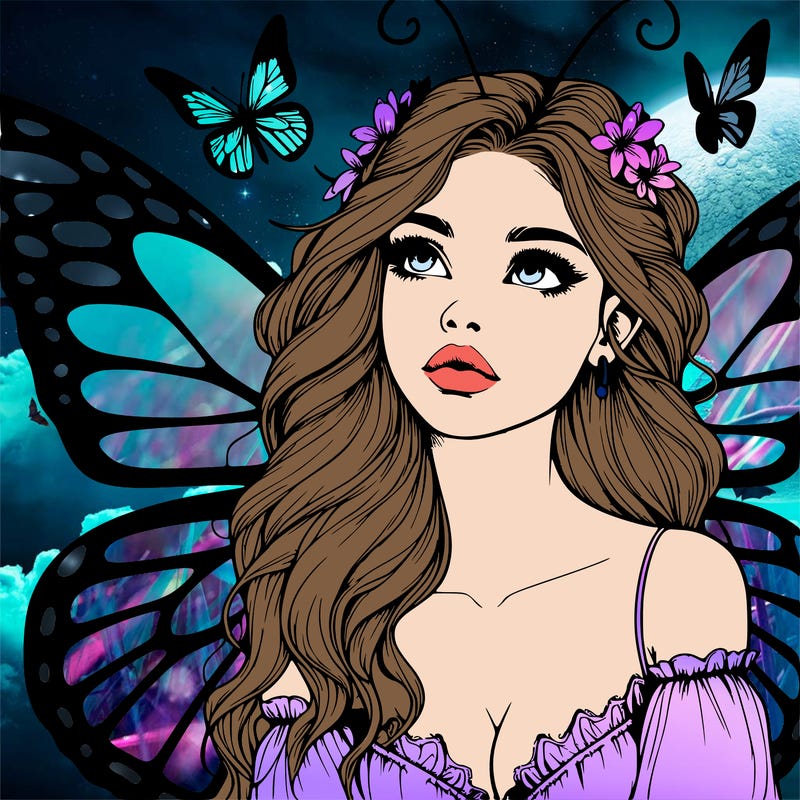 butterfly fairy realistic girl
