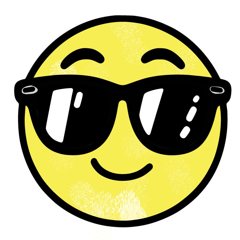 emoji with sunglasses