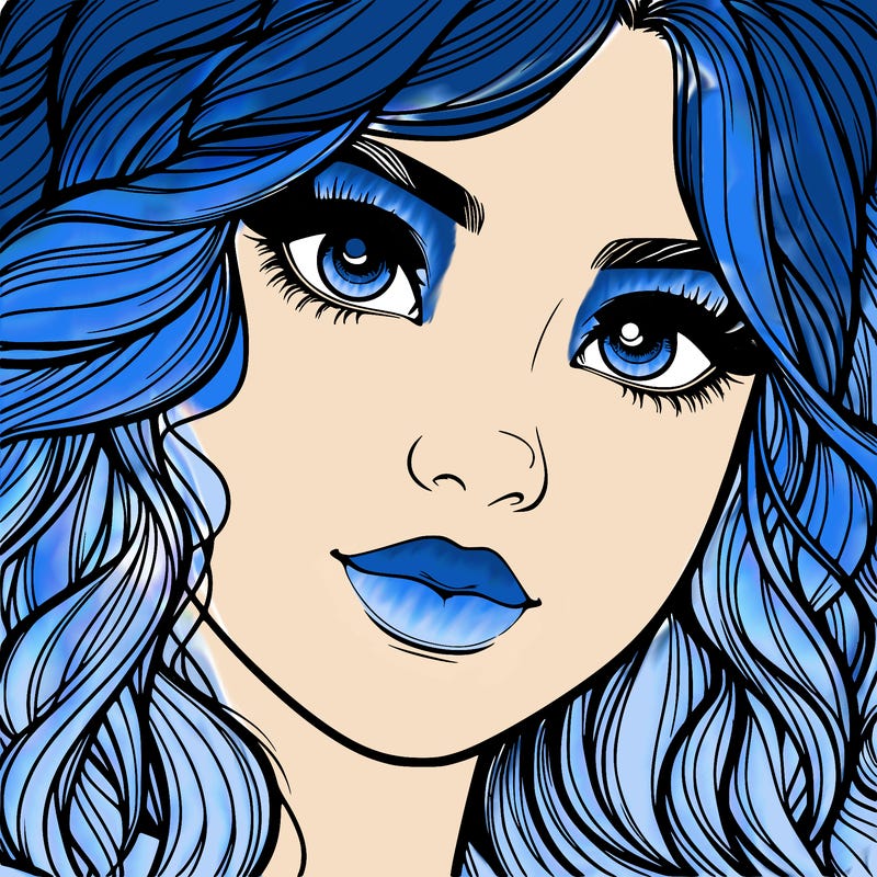 beautiful realistic girl close up to the camera with wavy hair,