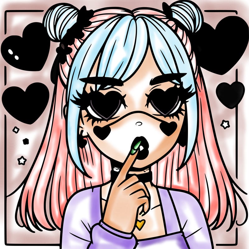 aesthetic heart girl