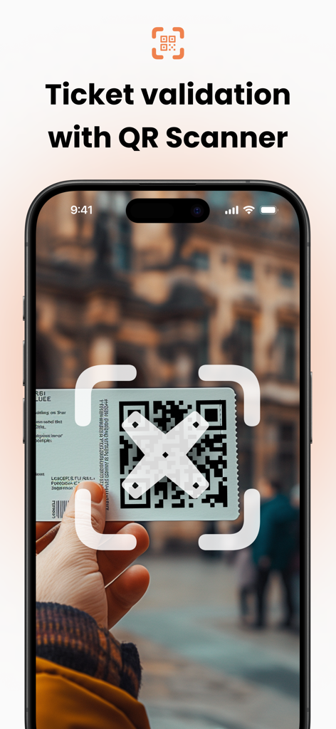 Talonarium - Pantalla de la aplicación Talonarium mostrando la validación de entradas con un escáner de códigos QR.