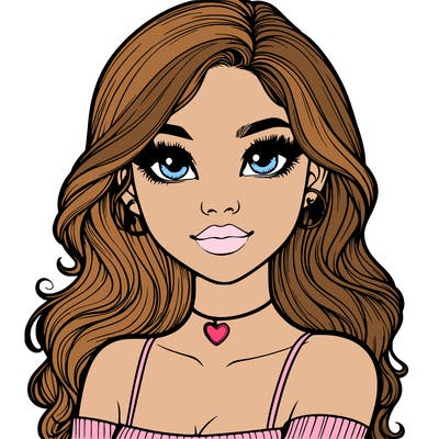 realistic pretty girl