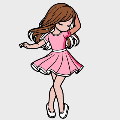 girl dancing  realistic