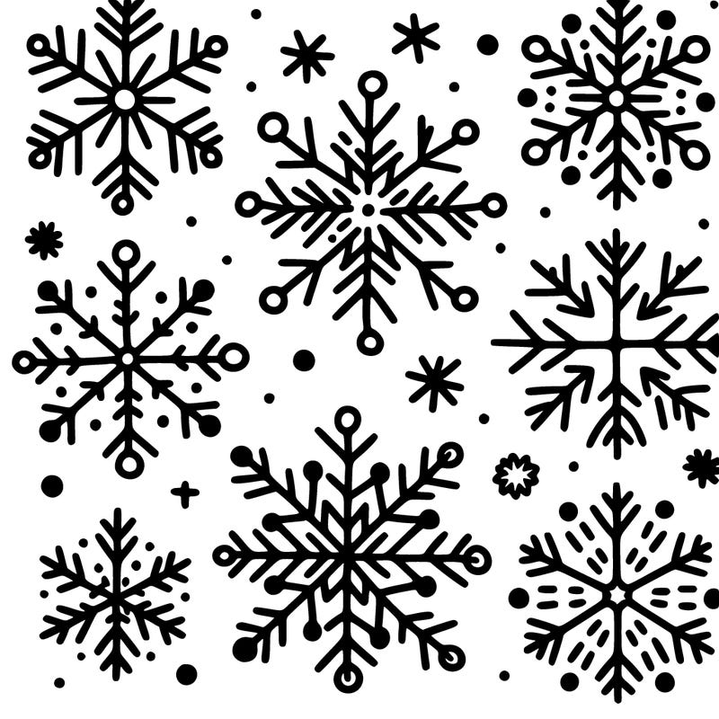 simple snowflakes pattern