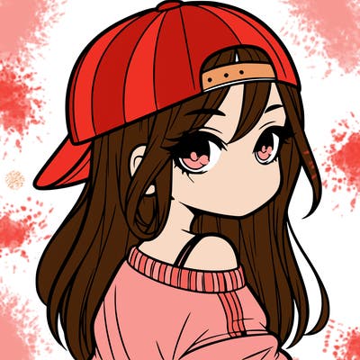 girl with a backward hat on