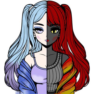 realistic girl split