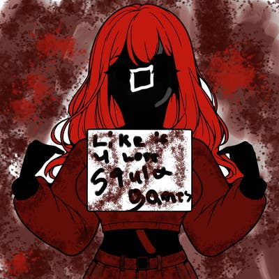 girl holding a blank sign in a long sleeve crop top