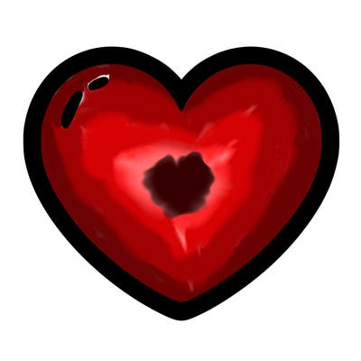 a blank heart