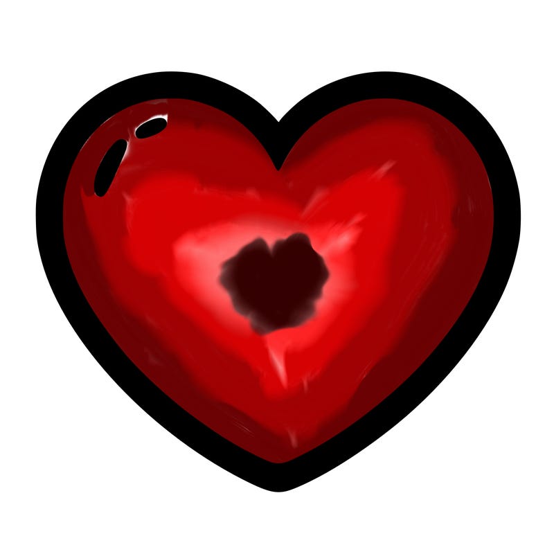 a blank heart