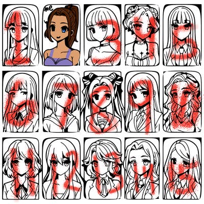 girls that look diffrent anime