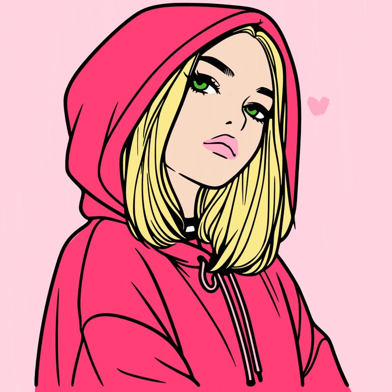 a realistic girl in a hoodie