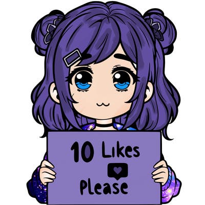 a girl with a sign saying 10 likes please