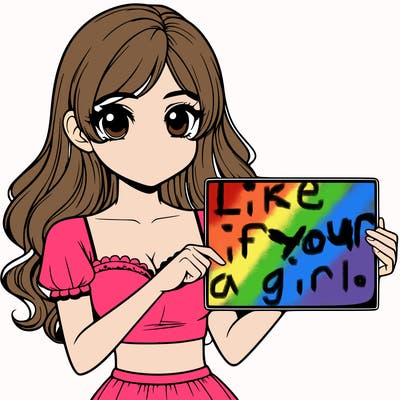 realistic pretty girl holding blank sign