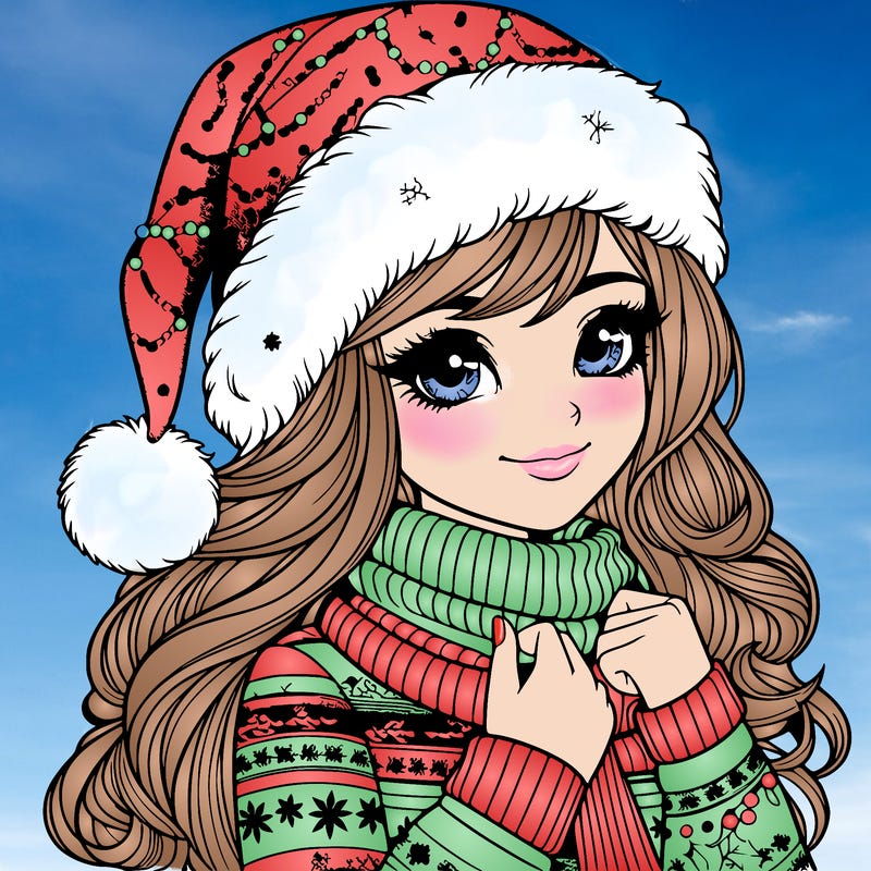 realistic christmas girl