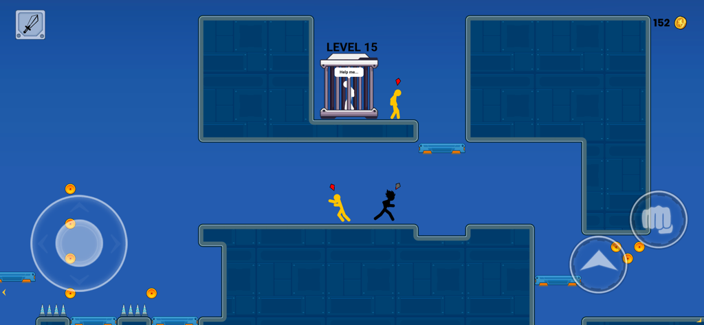 Anger of Stickman - Stickman Henry fighting enemies to rescue a prisoner in a cage