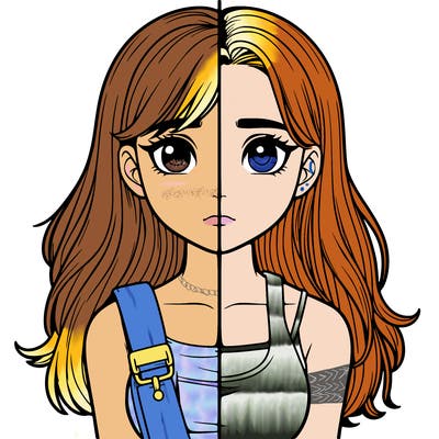 realistic girl split