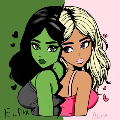 realistic girl split