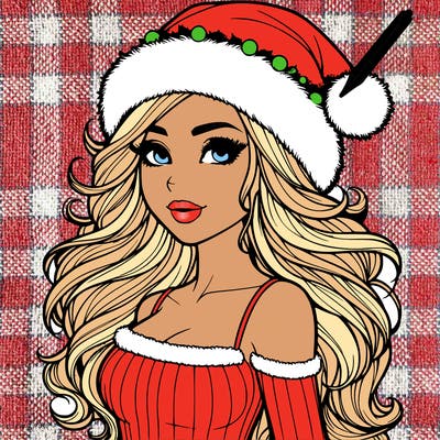 realistic christmas girl