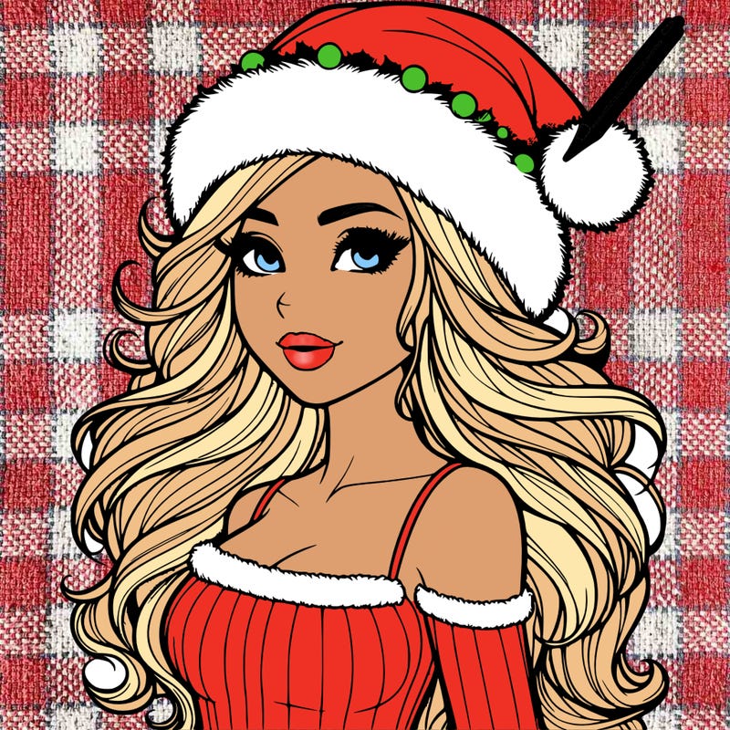 realistic christmas girl