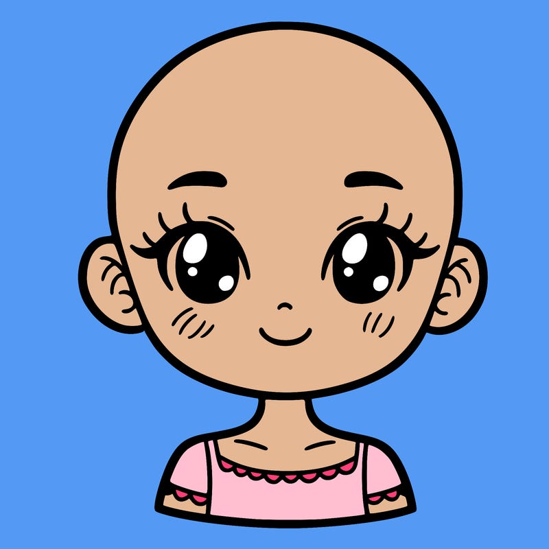 bald cute girl.