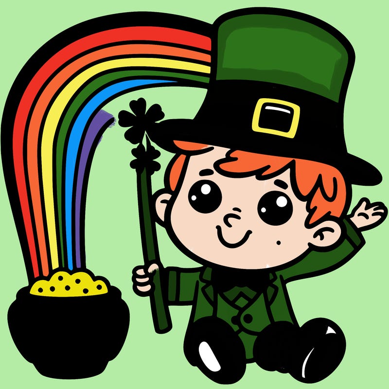 leprechaun with rainbow