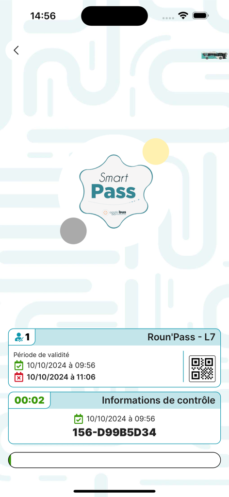 Smart Pass - Smart Pass digital bus ticket with QR code for scanning