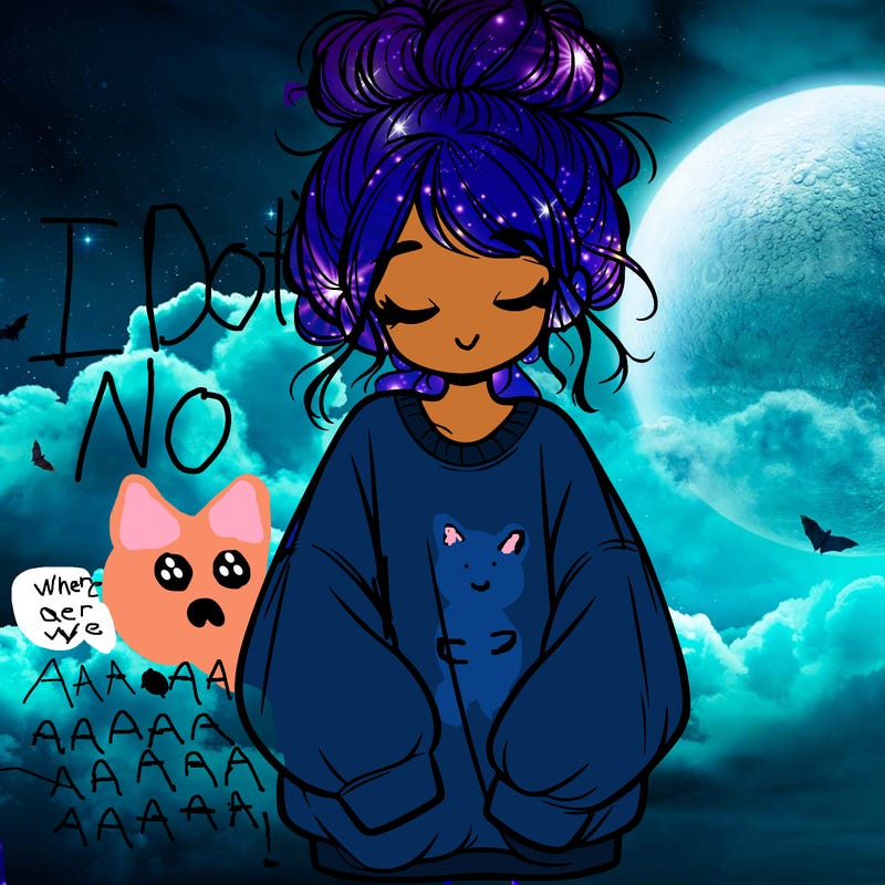 girl with baggy sweatshirt and messy bun