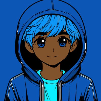 realistic boy with hoodie