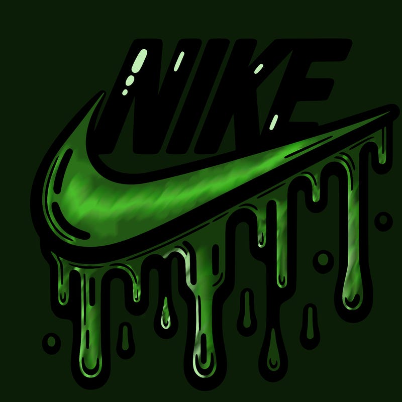 dripping nike logo
