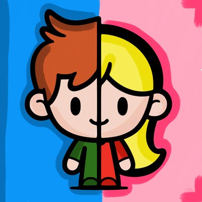 half boy half girl split