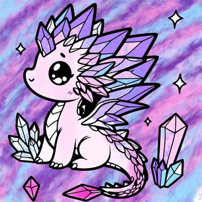 little cute crystal dragon