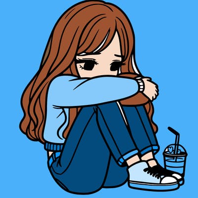 a girl  after a breakup