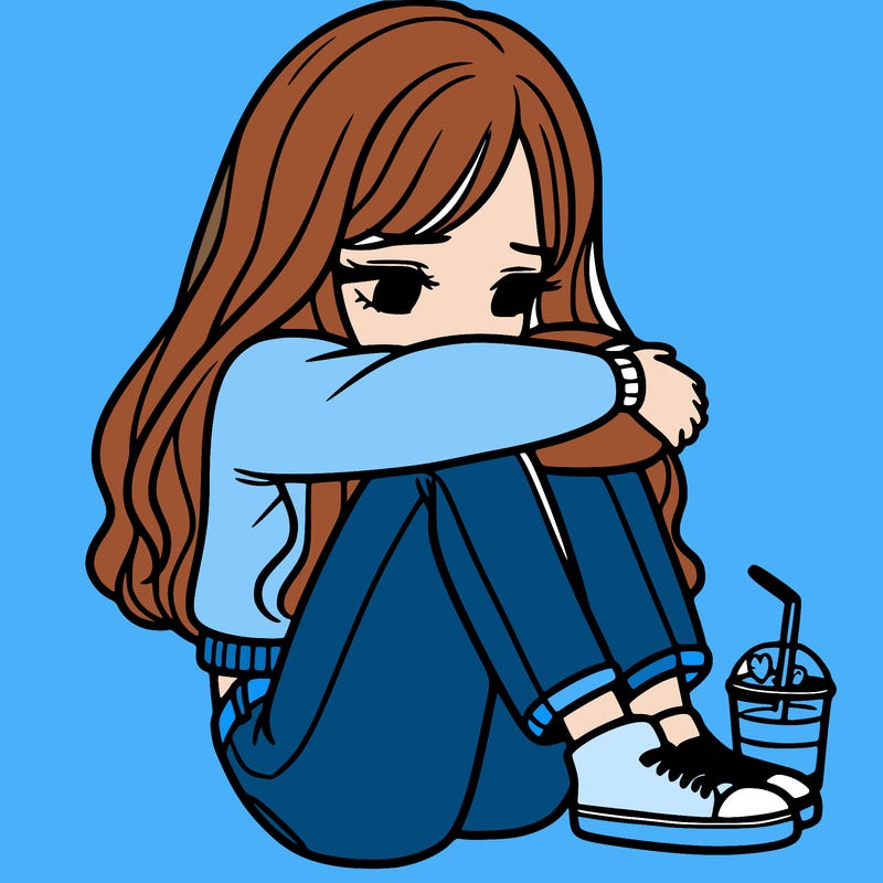 a girl  after a breakup