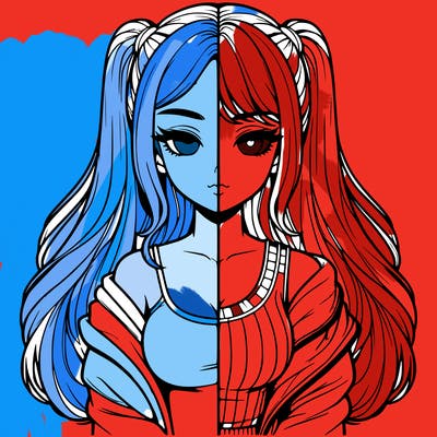 realistic girl split