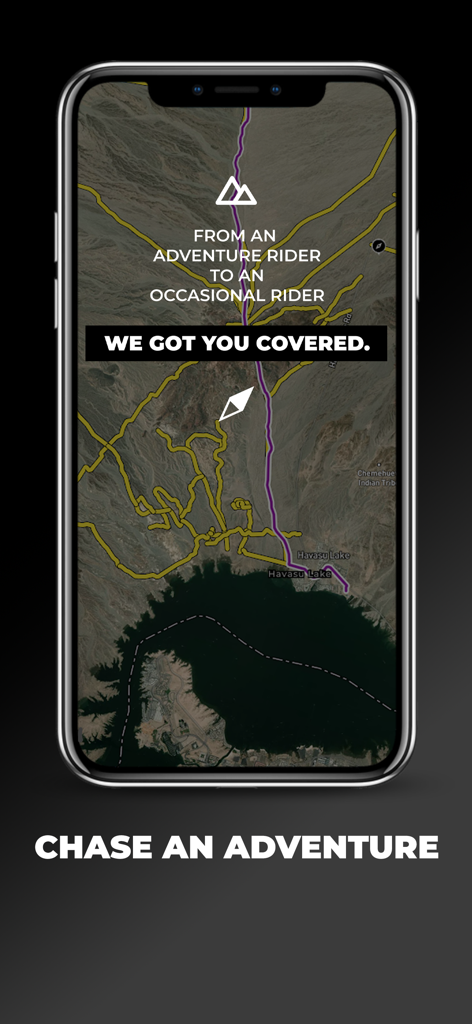 OnPoint Trails: OHV Trail Map - OnPoint Trails app displaying off road trails near Havasu Lake on a satellite map