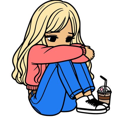 a girl  after a breakup