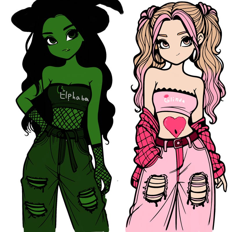 2 girls in crop tops and baggy jeans ripped