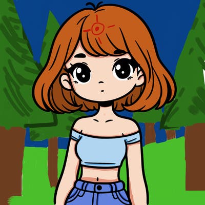 girl in a cute crop top