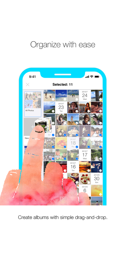 Creating photo albums with simple drag and drop in the Scene app