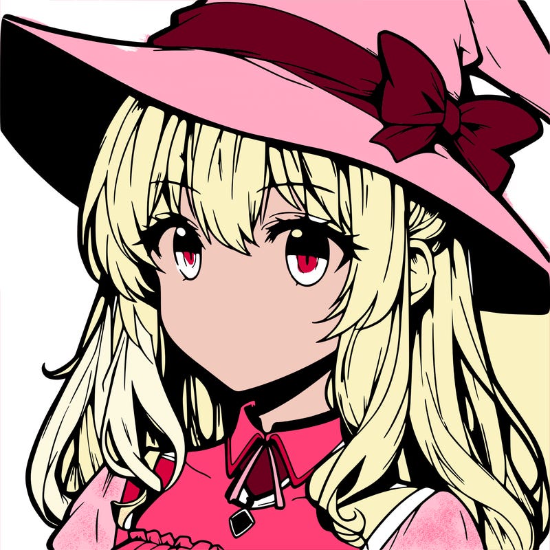anime witch woman with nose and mouth