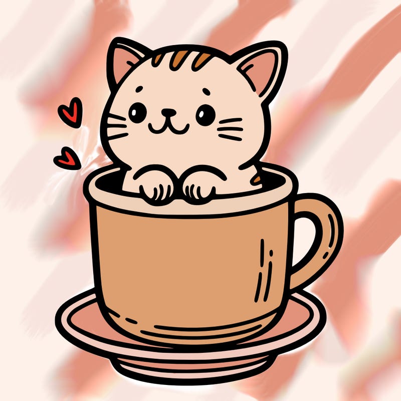 a  cat in a cup