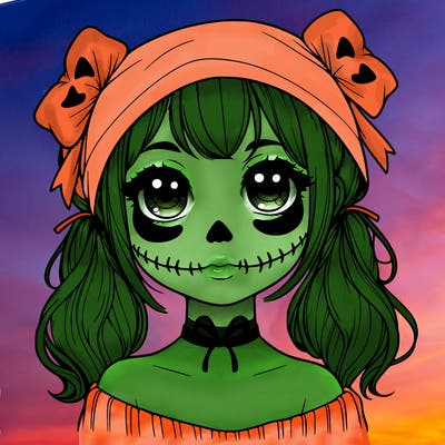 realistic girl halloween