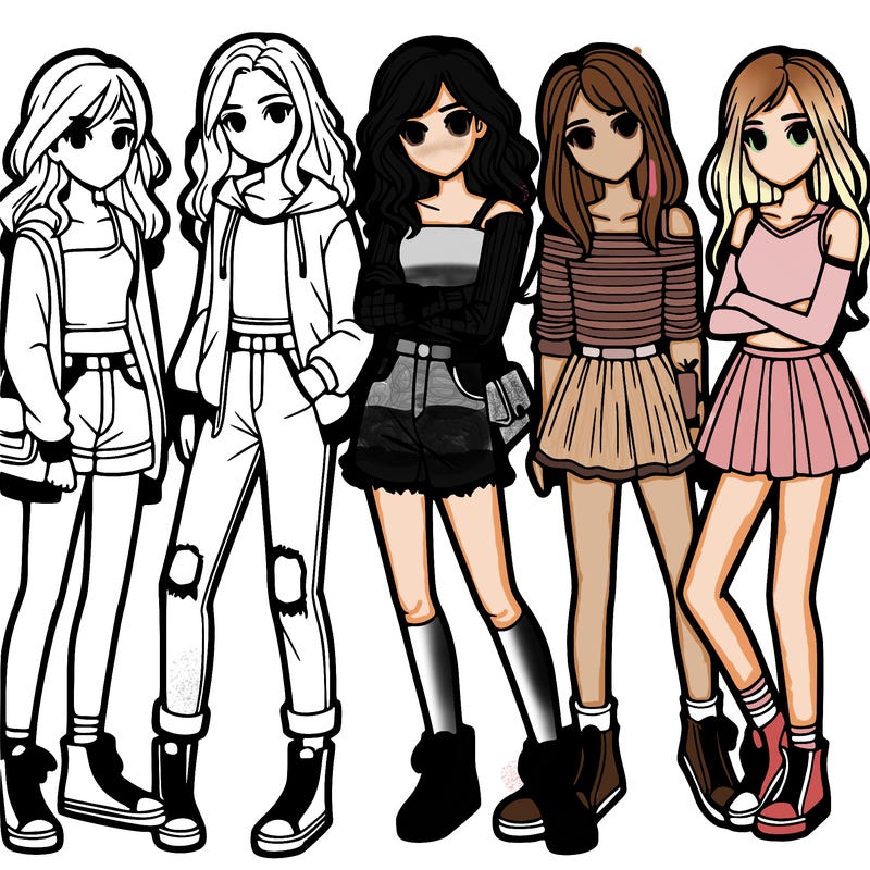 a group of teenage girls